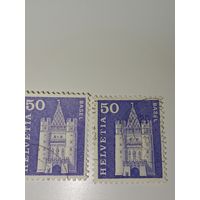 Марка Швейцария 1960 год Архитектура