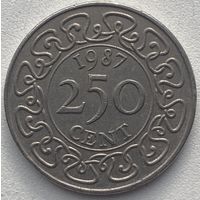 Суринам 250 центов 1989 г.