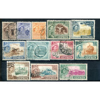 Британские колонии - Кипр - 1955г. - ландшафты, королева Елизавета II - 12 марок - гашёные. #4-B6-136-A-2