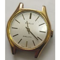 Дамские винтажные механические часы " Evelix"  золочение