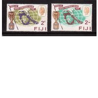 Фиджи-1966(Мих.191-192)  ** , Спорт, ЧМ-1966 по футболу, Английские колонии,