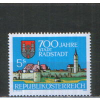 Полная серия из 1 марки 1989г. Австрия "700 лет городу Радштадту" MNH