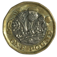 Великобритания 1 фунт, 2017 [AUNC]