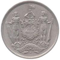 Компания Британского Северного Борнео (Протекторат Британское Северное Борнео) 5 центов 1903. Редкая. Корабль. Парусник.