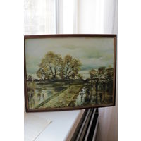 Красивая картина "ПЕЙЗАЖ" подпись художника 70-80-е года