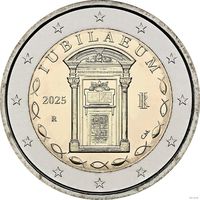 2 евро 2025 Италия Юбилейный год UNC из ролла