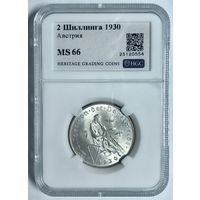 2 шиллинга 1930 Фогельвейде Австрия ms 66