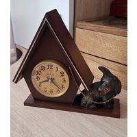 С 1 рубля 3 дня!!! Настольные часы Молния собака на цепи. Батарейку поставил пошли. Остальное не проверял.