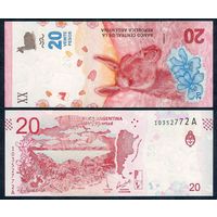 Аргентина 20 песо 2017 год, Р361, UNC