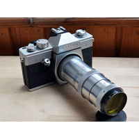 Фотоаппарат Практика с объективом  Триотар 1:4, f 13,5 см,