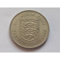 Джерси 10 новых пенсов 1968 г.