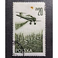 Марка Польша 1977 год Авиация