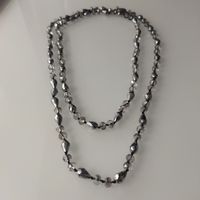 Бусы винтажные. Чешское стекло с зеркальным покрытием. Огранка. 120 см.