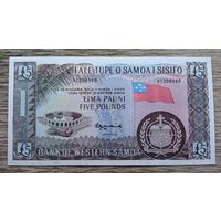 Werty71 Западное Самоа 5 фунтов тала 1963 2020 UNC банкнота официальный репринт большой формат