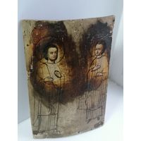 Старинная икона, дерево, письмо торги с Рубля