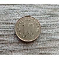 Werty71 Эстония 10 сенти 1998 сентов центов