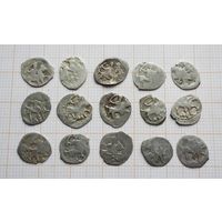 Иван IV Васильевич (Грозный) 1533-1584 гг. Денга. 15 шт. по 4 руб. (лот 5)