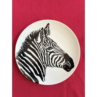 Тарелка декоративная фарфоровая 200 мм "ЗЕБРА" ДФЗ