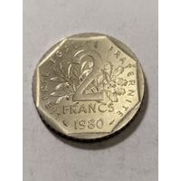 Франция 2 франка 1980