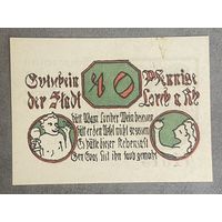Нотгельд 10 пфеннигов 1920 год. Лорх-на-Рейне. Веймарская республика.