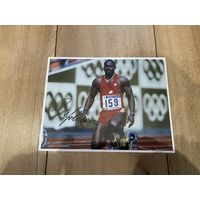 Живой автограф легкоатлета Бена Джонсона