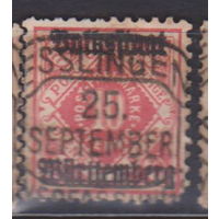 Вюртемберг Германия 1919 год Лот 11 С НАДПЕЧАТКОЙ