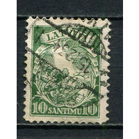 Латвия - 1934 - Герб и меч 10S - (есть тонкое место) - [Mi.234] - 1 марка. Гашеная.  (Лот 3HY)-TG3P47