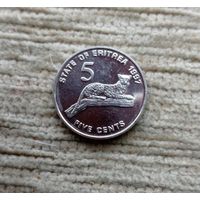 Werty71 Эритрея 5 центов 1997 1991