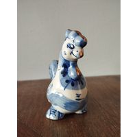 Статуэтка фарфоровая Петушок золотой Гребешок, Гжель