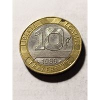 Франция 10 франков 1989