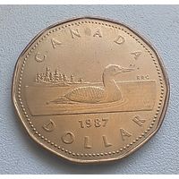 Канада 1 доллар 1987 7-11-28