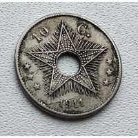Бельгийское Конго 10 сантимов, 1911 1-8-37