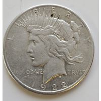 1 доллар США 1922 . Мирный доллар