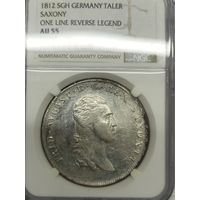 Саксония. Талер. Фридрих Август 1812г SGH. NGC AU55.