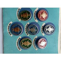 Коллекционный набор значков " Русские самовары"