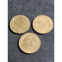 ФРГ 5 пфеннигов 1995 F A J