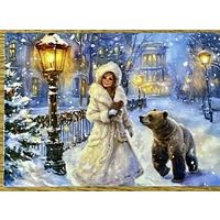 Открытка новогодняя чистая 10х15 см.