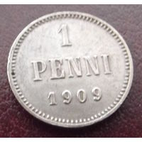 Финляндия в составе РИ. 1 пенни 1909