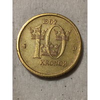 10 крон Швеция 1992 год