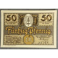 Нотгельд 50 пфеннигов 1921 год. Оберхоф,. Веймарская республика
