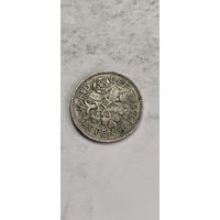Великобритания 6 песо 1955