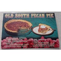 Посткроссинг. Открытка из США: Пекановый пирог, кулинария (10х15). Прошла почту. Марки, чёткий штемпель.