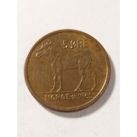Норвегия 5 оре 1965
