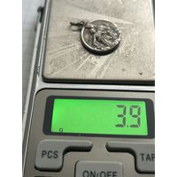 Старинный кулончик в посеребрении