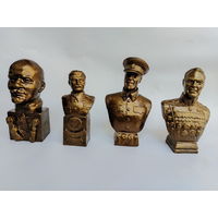 Бюсты: Ленин, Сталин, Жуков.
