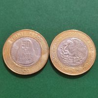 Мексика 20 песо 2016 50 лет Плану DN-III-E UNC