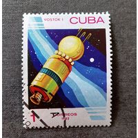 Марка Куба 1983 Космос