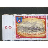 Полная серия из 1 марки 1989г. Австрия "650 лет городу Санкт-Андре-им-Лаванталле" MNH