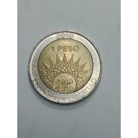 Аргентина 1 песо 2010 года .