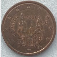 Испания 2 евроцента 2008 г.